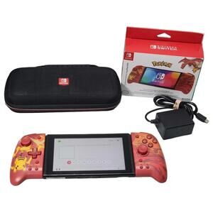 Nintendo Switch 32GB Console HAC-001  W/ Hori Joy Cons, Adapter, Case. TESTED